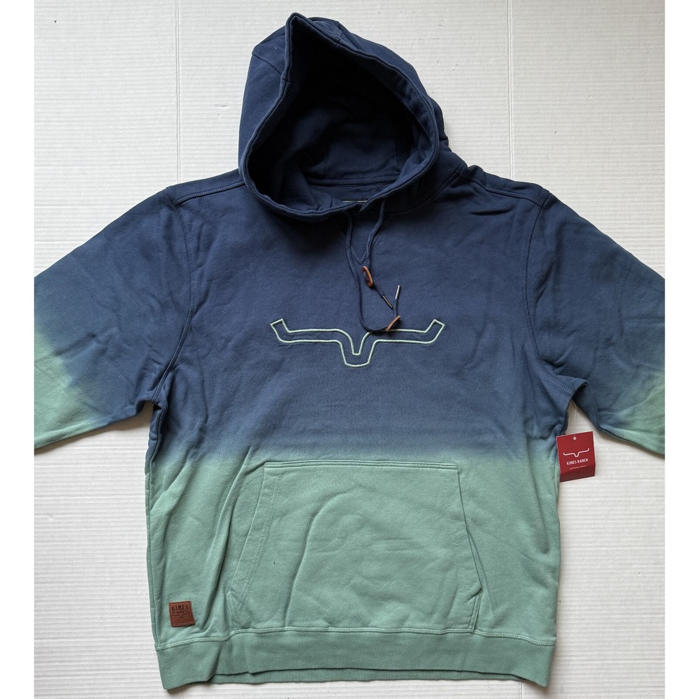 KIMES RANCH Layton 22 - Men's‎ Blue Beach Glass Cotton Hoodie - 2X-Large - NWT!